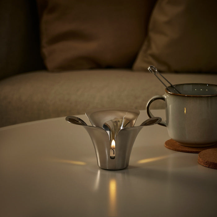 STILLHET Tealight holder, silver-colour, 7 cm