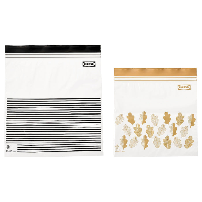 ISTAD Resealable bag, patterned black/yellow, 2.5/1.2 l