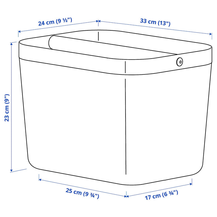 RISATORP Basket with compartments, white, 33x24x23 cm