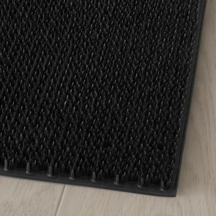 NELLEMOSE Door mat, in/outdoor, dark grey, 40x60 cm