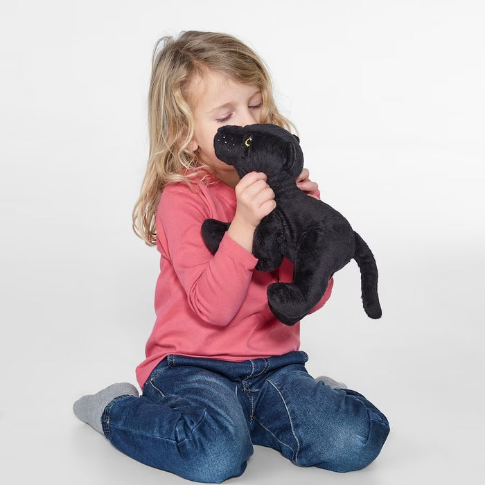 MJUKHET Soft toy, baby panther/black, 28cm