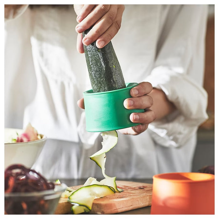 UPPFYLLD vegetable slicer, set of 2, bright orange/green