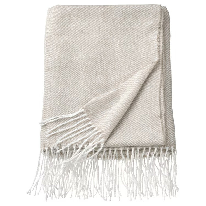 HOLMVI Throw, grey-beige, 120x160 cm