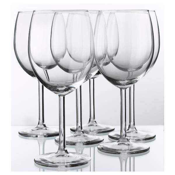 SVALKA red wine glass 30cl, clear glass (6 pieces)