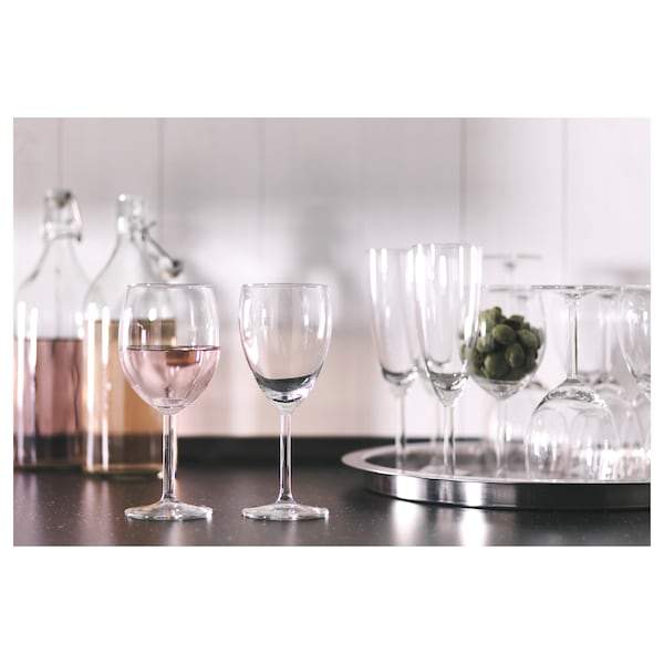 SVALKA red wine glass 30cl, clear glass (6 pieces)