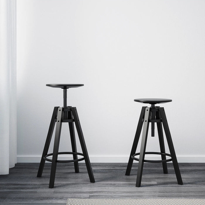 DALFRED Bar stool, black 63-74 cm