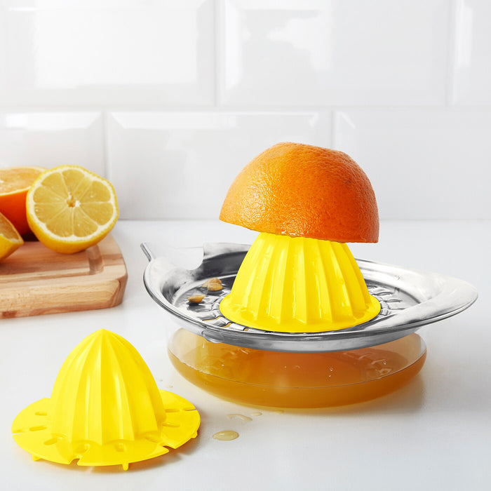 SPRITTA Citrus squeezer, transparent/yellow stainless steel