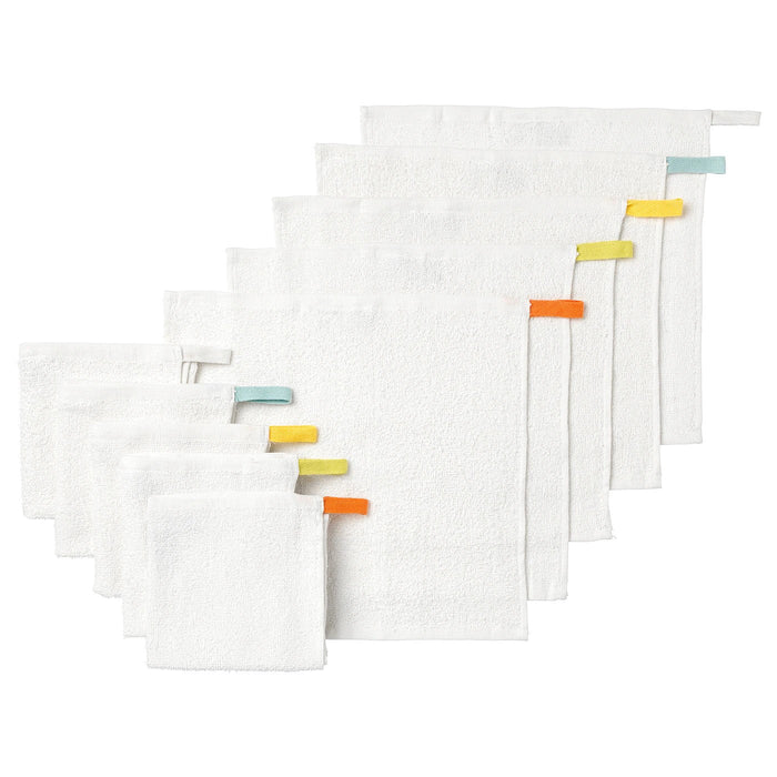 KRAMA Washcloth, white, 30x30 cm