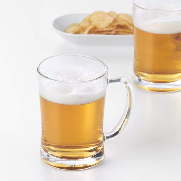 MJOD Beer tankard, clear glass 60 cl