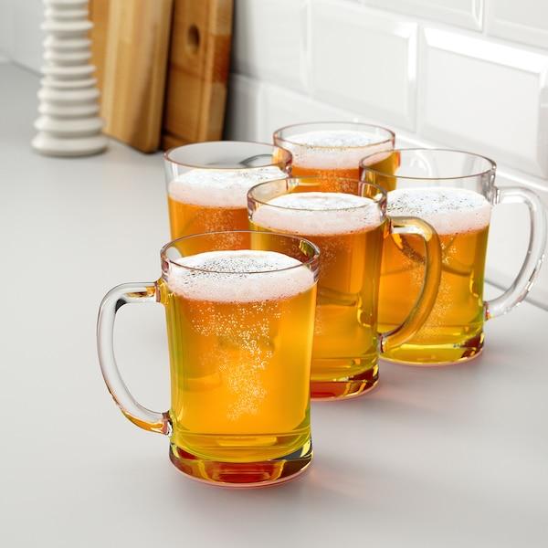 MJOD Beer tankard, clear glass 60 cl