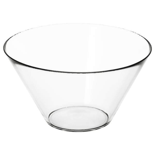 TRYGG serving bowl, 28cm clear glass