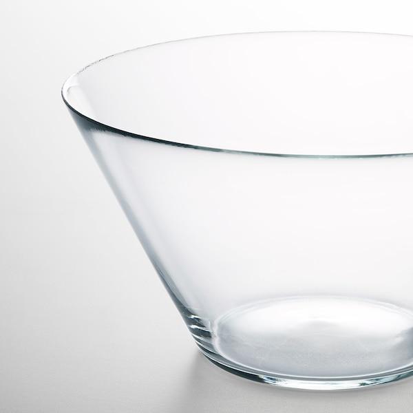 TRYGG serving bowl, 28cm clear glass