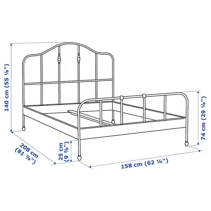 SAGSTUA Bed frame, black/Luroy 150x200 cm