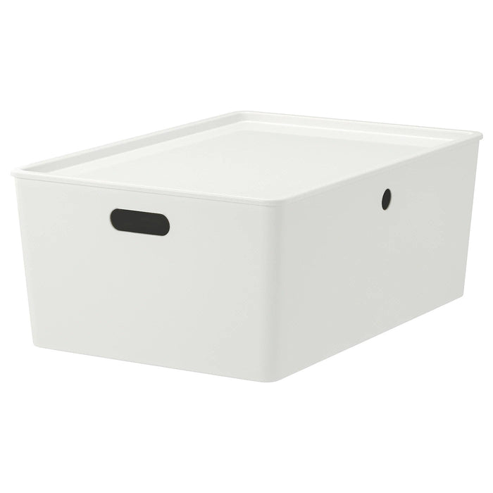 KUGGIS Box with lid, white 37x54x21 cm