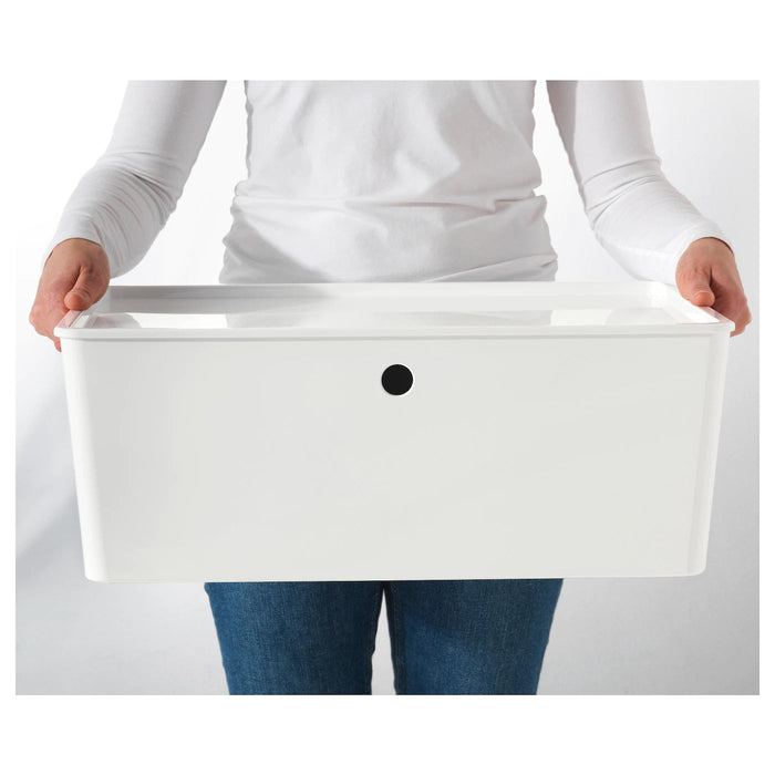 KUGGIS Box with lid, white 37x54x21 cm