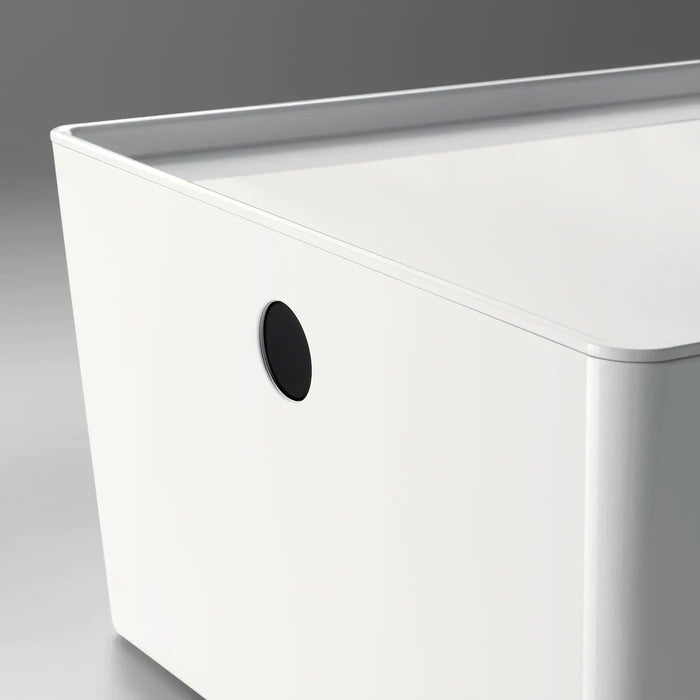 KUGGIS Box with lid, white 37x54x21 cm