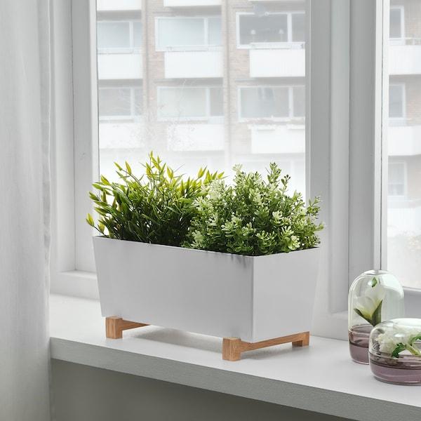 BITTERGURKA Plant pot, white 32x15 cm