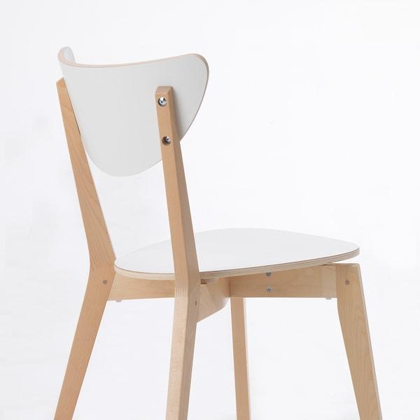 NORDMYRA Chair, white/birch