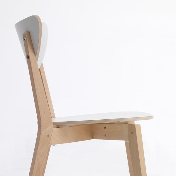 NORDMYRA Chair, white/birch