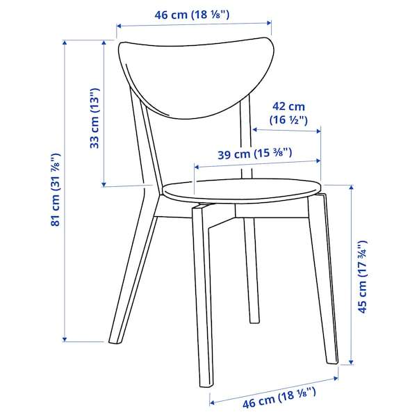 NORDMYRA Chair, white/birch