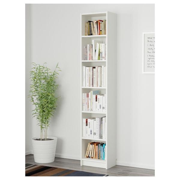 BILLY Bookcase - white, 40x28x202 cm