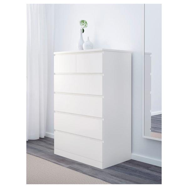 MALM Chest of 6 drawers, white 80x123 cm