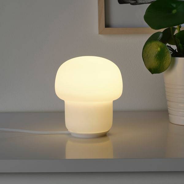 TOKABO Table lamp, glass opal white