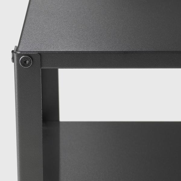 KNARREVIK Bedside table, black 37x28 cm