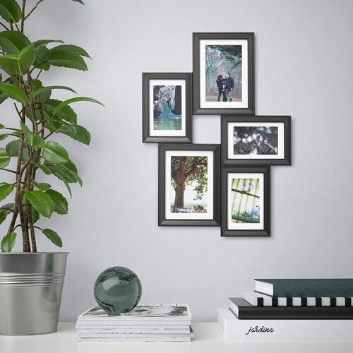 KNOPPANG collage frame for 5 photos, black