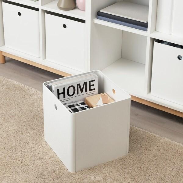 KUGGIS storage box, white, 30x30x30 cm