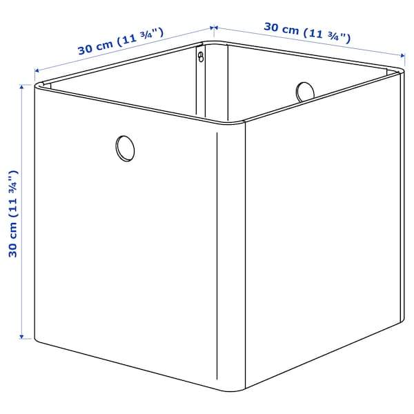 KUGGIS storage box, white, 30x30x30 cm