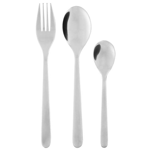 FORNUFT 18-piece cutlery set, stainless steel