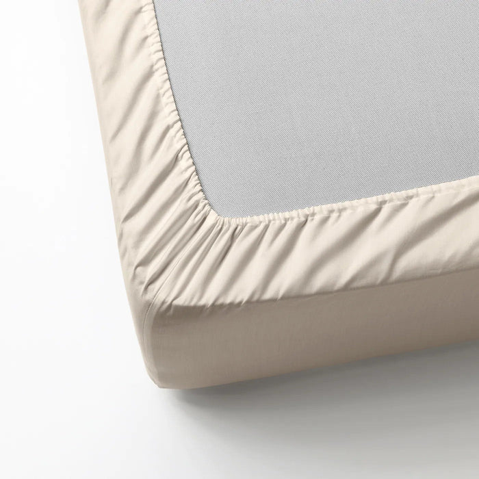 DVALA Fitted sheet, beige, 80x200 cm