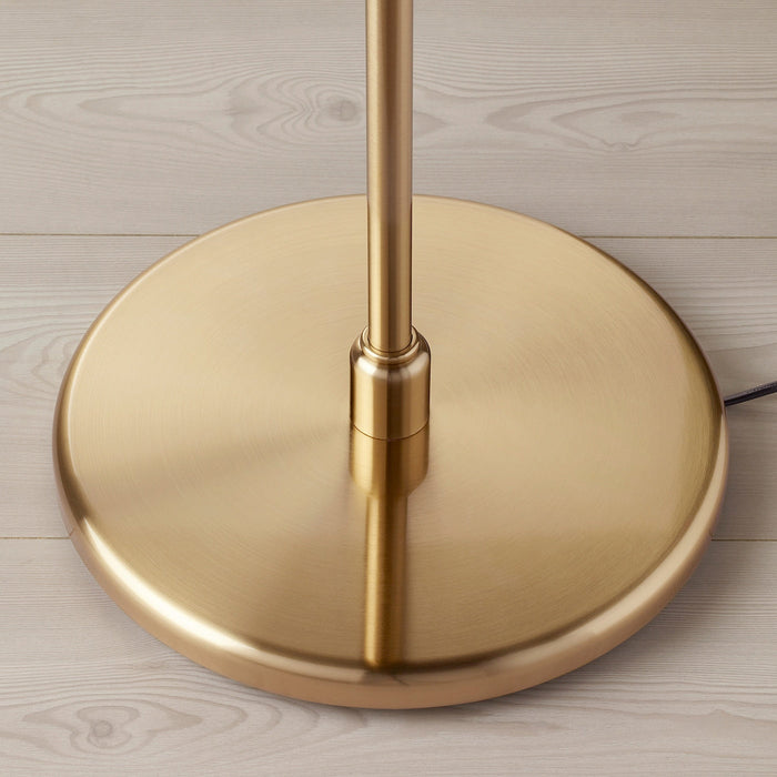 KRYSSMAST Floor lamp base, brass-plated