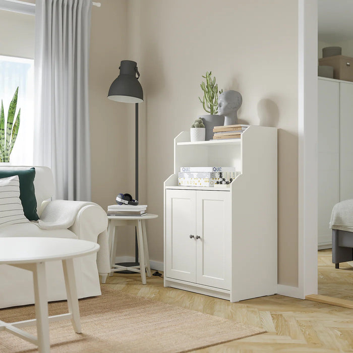 HAUGA Cabinet with 2 doors, white 70x116 cm