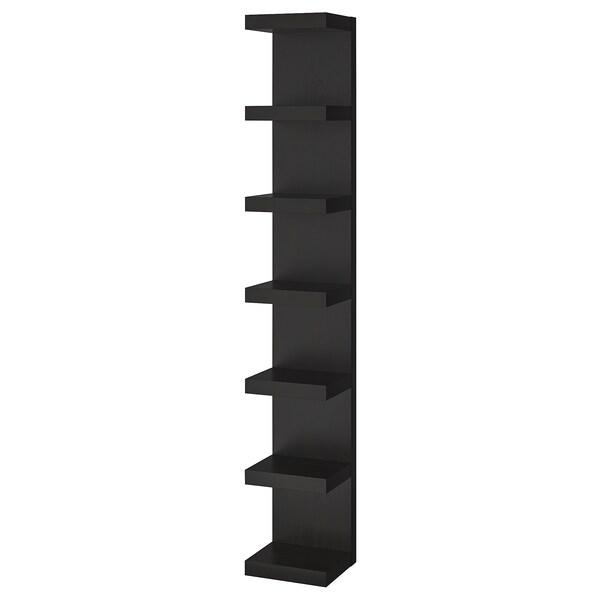 LACK Wall shelf unit, black-brown 30x190 cm