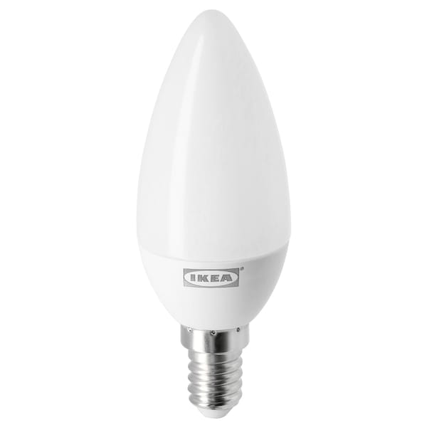 LEDARE LED bulb E14 470 lumen, warm dimming/chandelier opal white