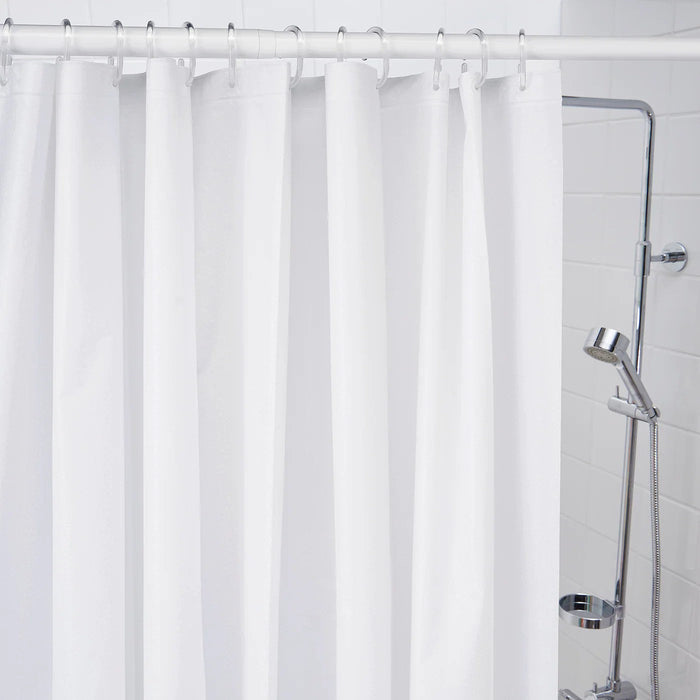 BJARSEN Shower curtain, white, 180x200 cm