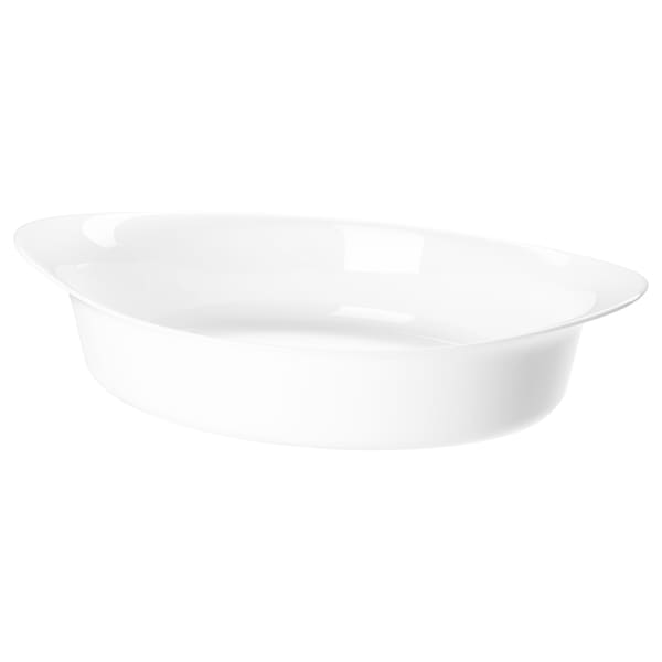 LATTVIKTIG oven dish 30x19 cm white