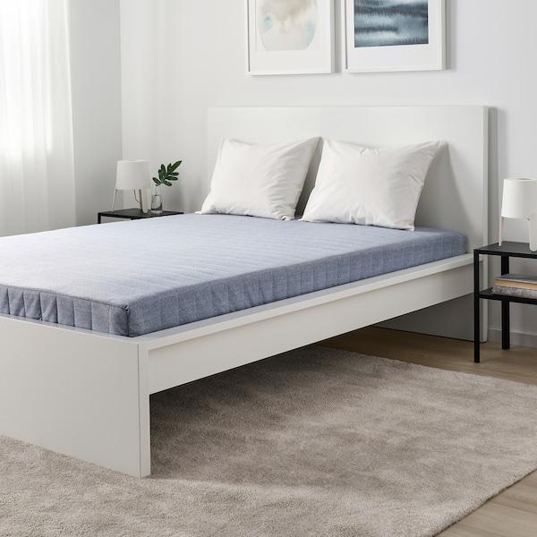 VADSO Sprung mattress, extra firm/light blue 90x200 cm