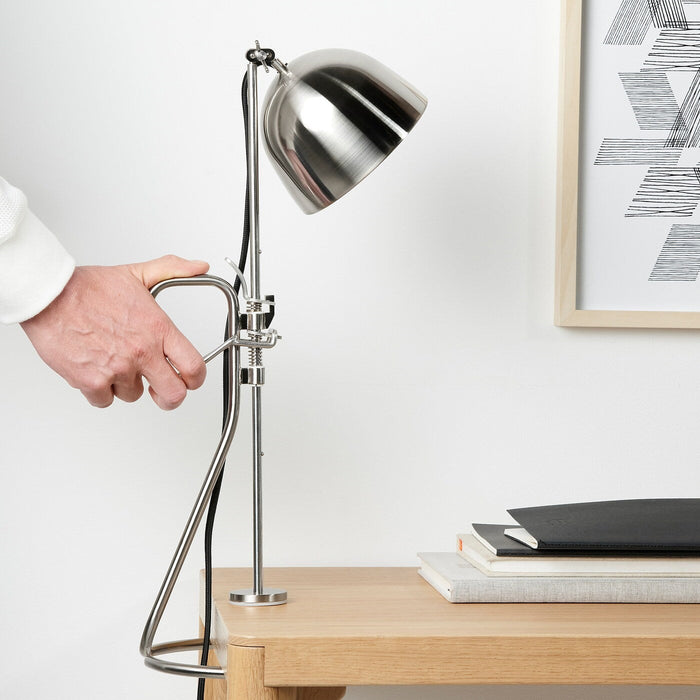 RAVAROR clamp table lamp, stainless steel