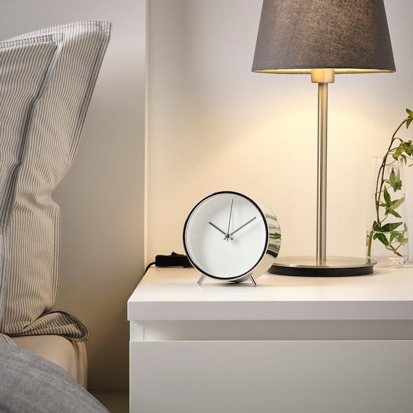 MALLHOPPA Alarm clock, silver-colour 11 cm