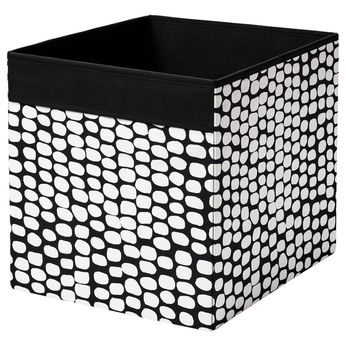 DRONA Box, black/white 33x38x33 cm