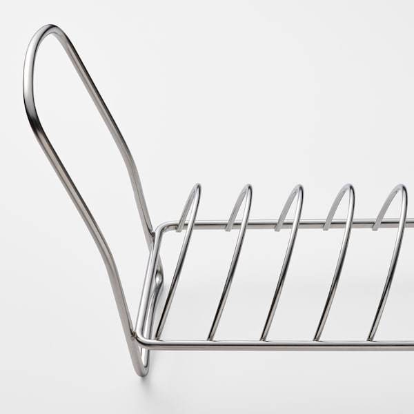 VALVARDAD dish drying rack, stainless steel, 12x32