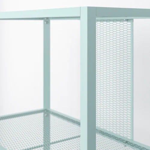 BAGGEBO shelving unit, metal/light turquoise, 60x30x80 cm