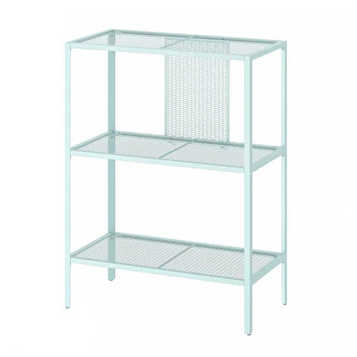 BAGGEBO shelving unit, metal/light turquoise, 60x30x80 cm