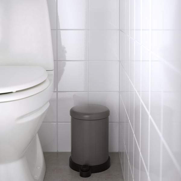 TOFTAN Waste bin, grey 4 l