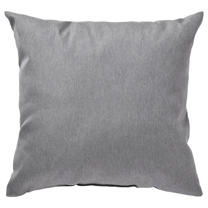 KARLEKSGRAS Cushion, grey 40x40 cm