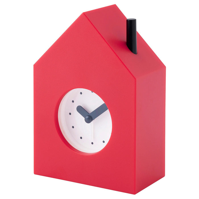 KLAMPNISSE alarm clock, red, 11x16 cm