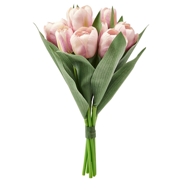 SMYCKA artificial bouquet, in/outdoor/Tulip pink,